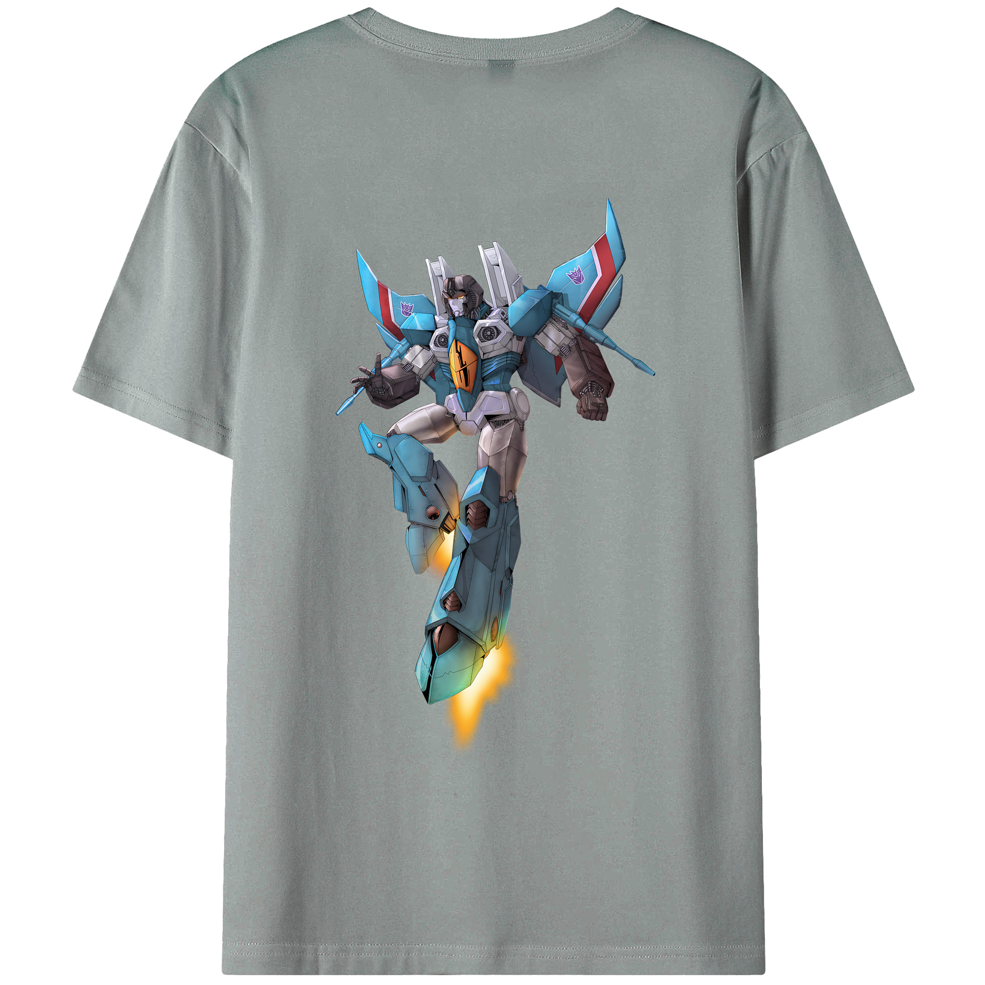 （画像用） Transformers トランスフォーマー 綿100％ メンズ半袖Tシャツ（バックプリント） 通気性